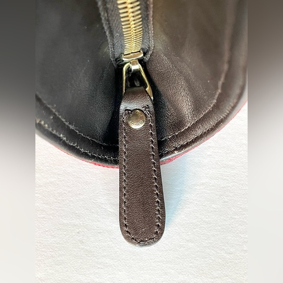 Gucci Red GG Canvas Tote Bag with Brown Leather Trim Corners Shopper Authentic - Picture 16 of 16